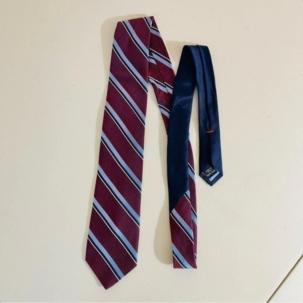 Tommy Hilfiger Textured Color Striped Silk Tie Career Formal